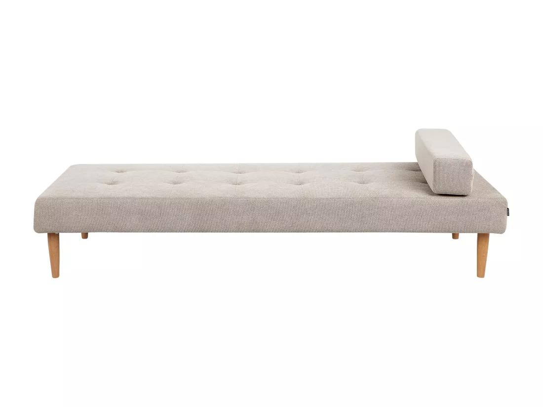 Chaise longue en tissu beige NIORT
