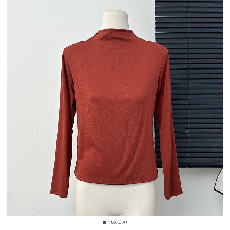 Lemongrass - Set: Geruite mouwloze V-hals shirtjurk + Mock-neck T-shirt