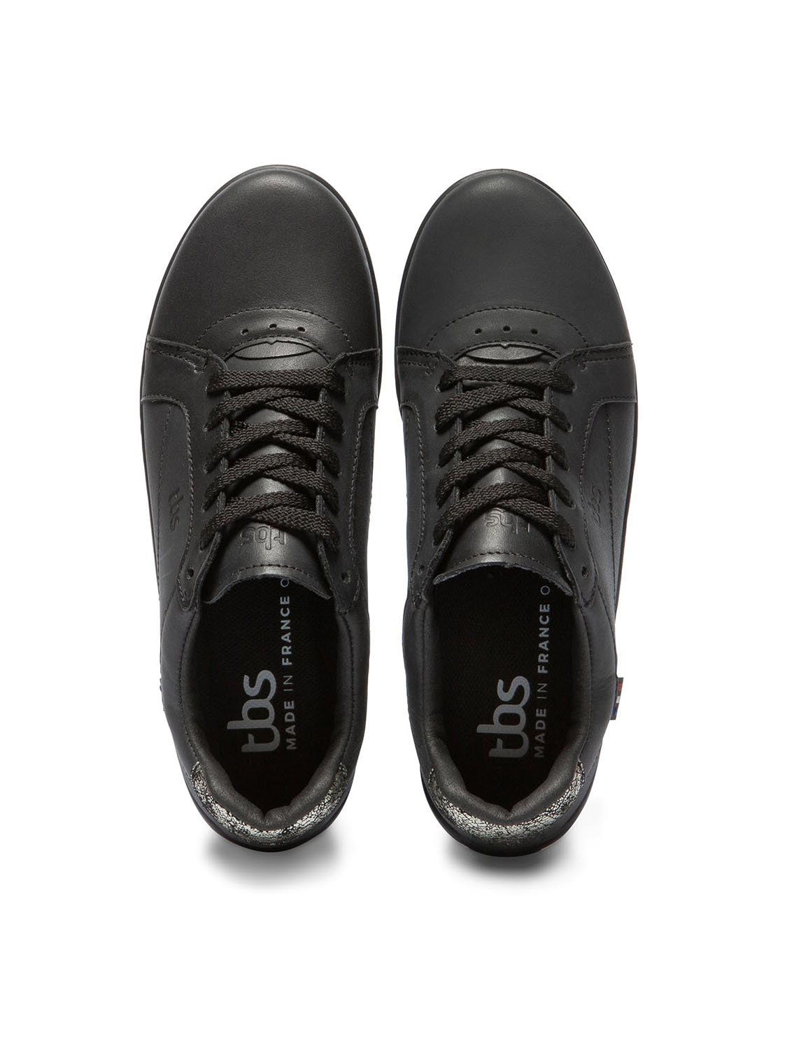 Baskets Femme Confort Dessus Cuir Noir