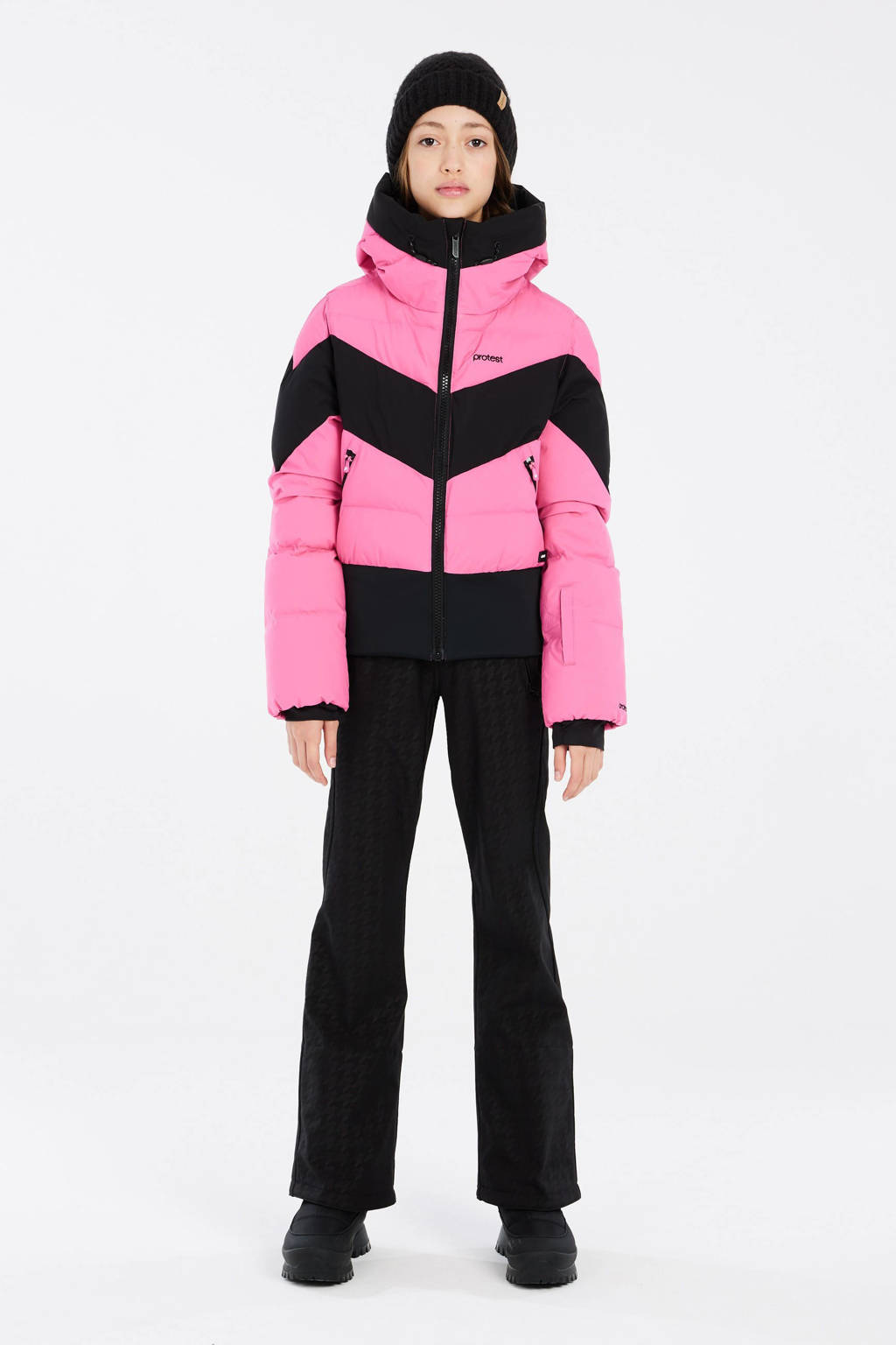 Protest ski-jack Milou fuchsia/zwart