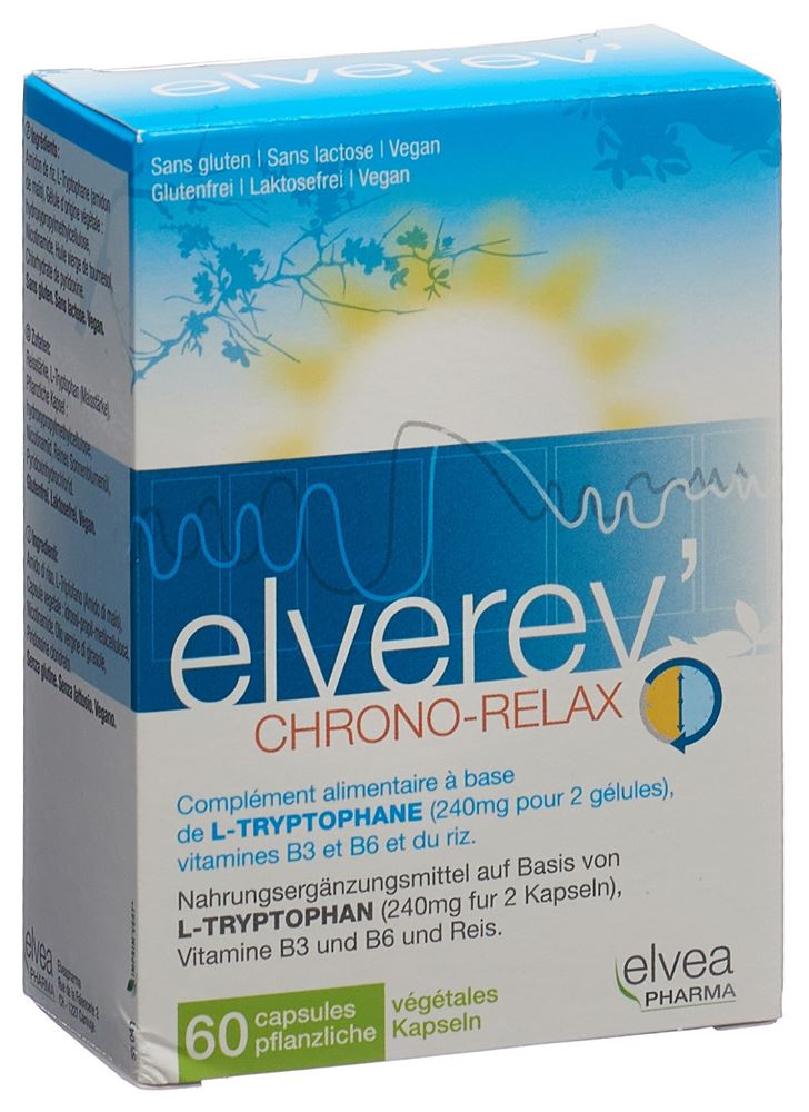 ELVEREV Chrono-Relax L-Tryptophan<br>60 Stück, Blister, Kapsel