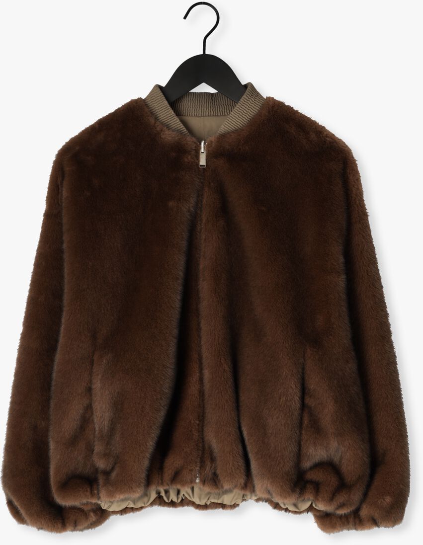 bruine studio ar faux fur jas etta