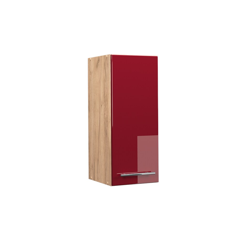 Vicco Hängeschrank Küchenschrank Küchenmöbel Fame-Line Eiche Rot Bordeaux modern 30 cm Küche Einbauküche Hängeschrank Drehtür Einlegeboden Küchenzeile Hochglanz