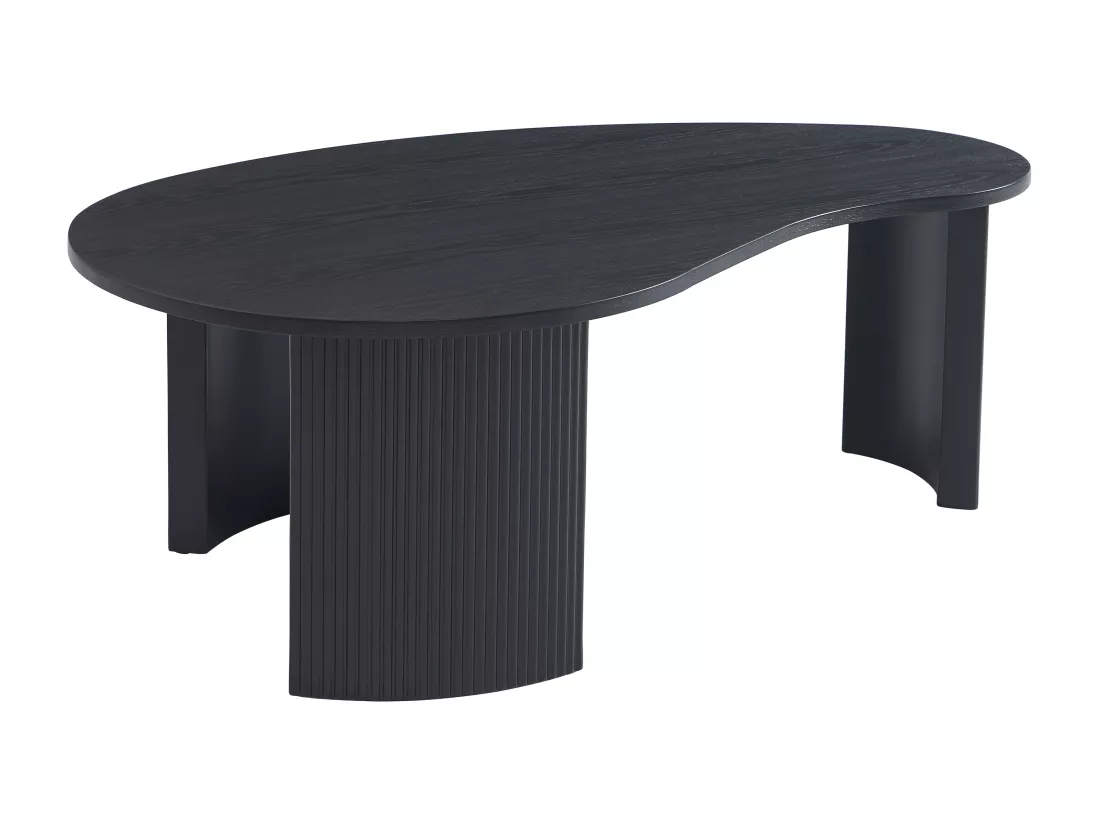 Table basse placage frêne - Noir - ASTRIDYA