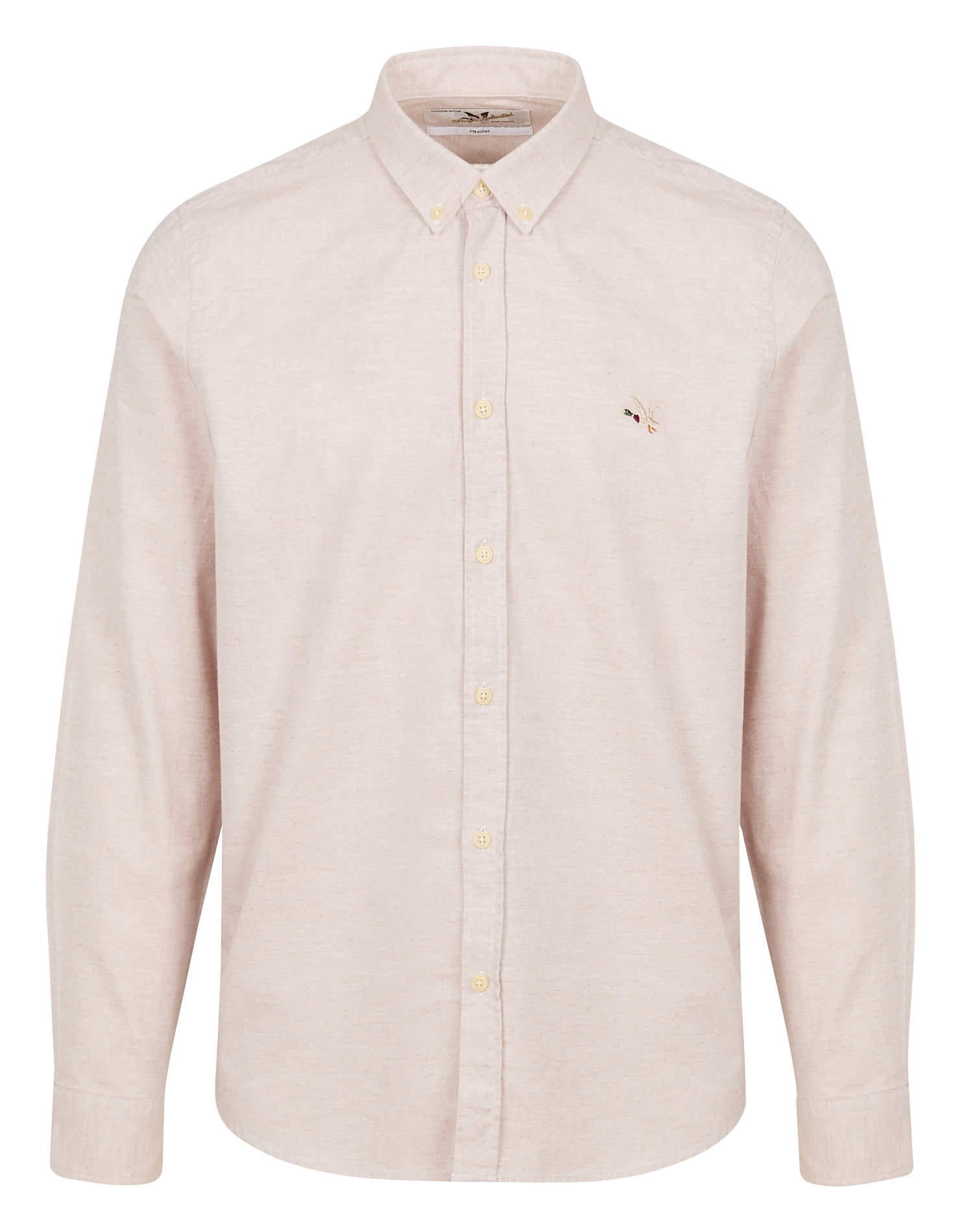 PARIS - Chemise droite col classique en coton mélangé| Beige