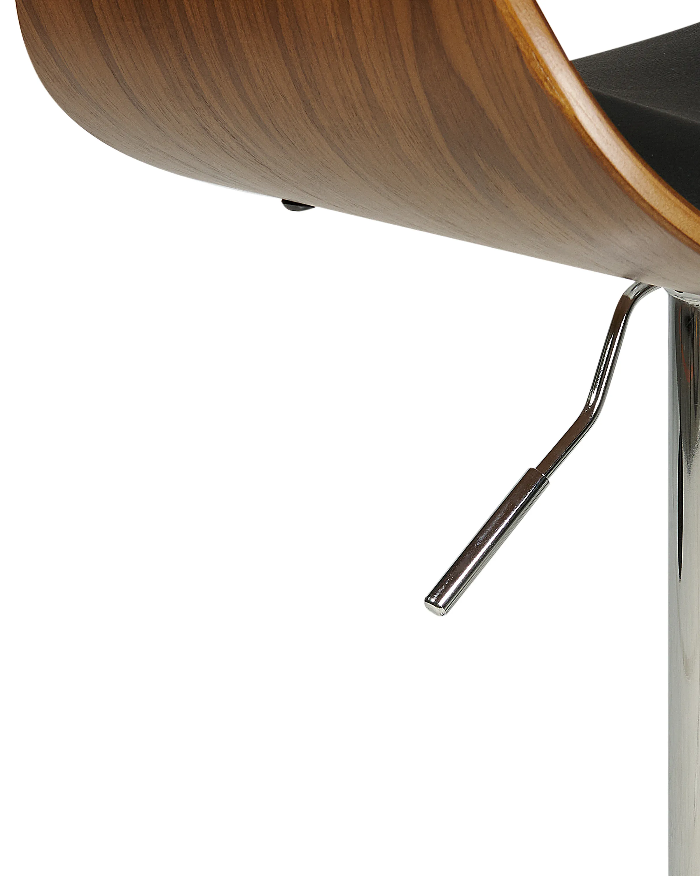 Set van 2 barstoelen BAKU Kunstleer draaibaar Zwart