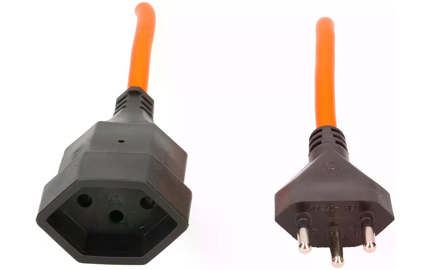 Verlängerungskabel 10 m T13 - T12, Orange10 m langes Verlängerungskabel mit T12-Stecker und T13-Kupplung