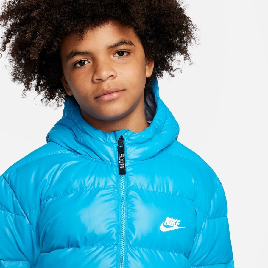 Nike Manteau d'Hiver Doudoune NSW Therma-FIT - Bleu/Blanc Enfant