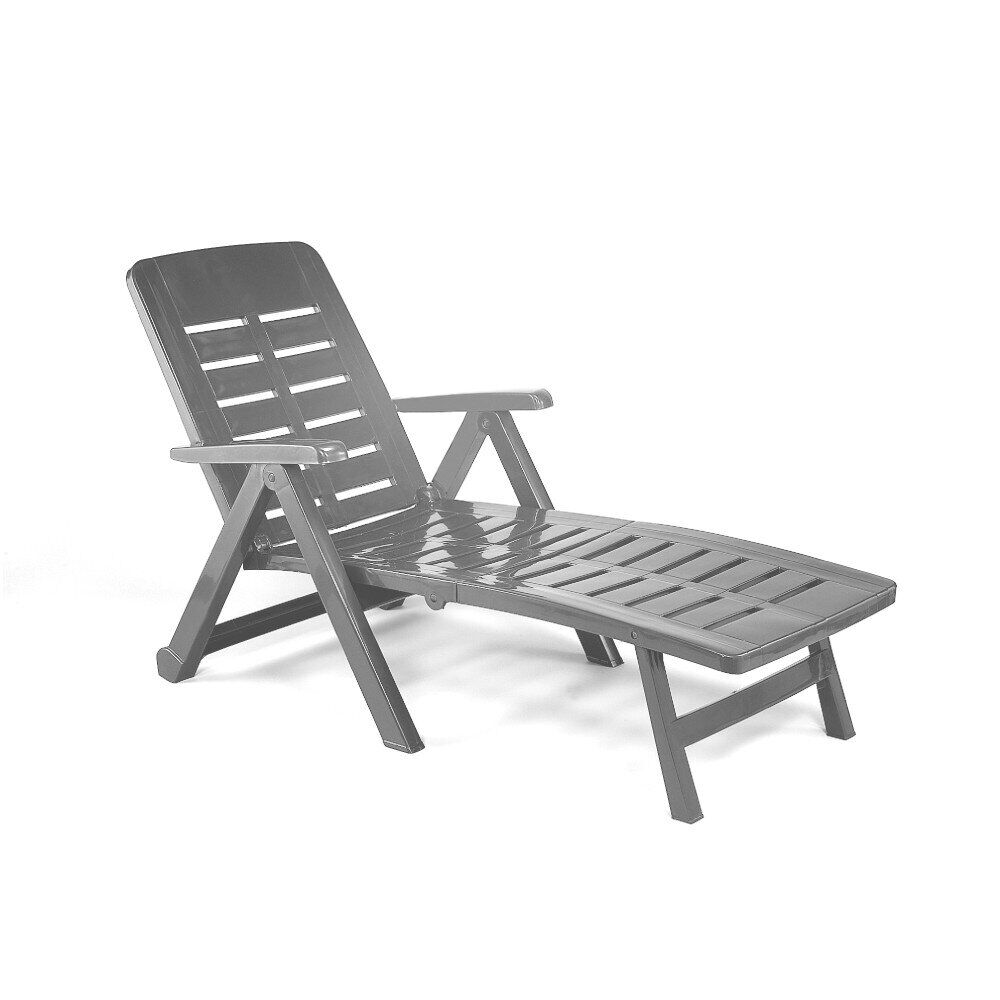 Bain de soleil à roulettes Viva 5 positions gris