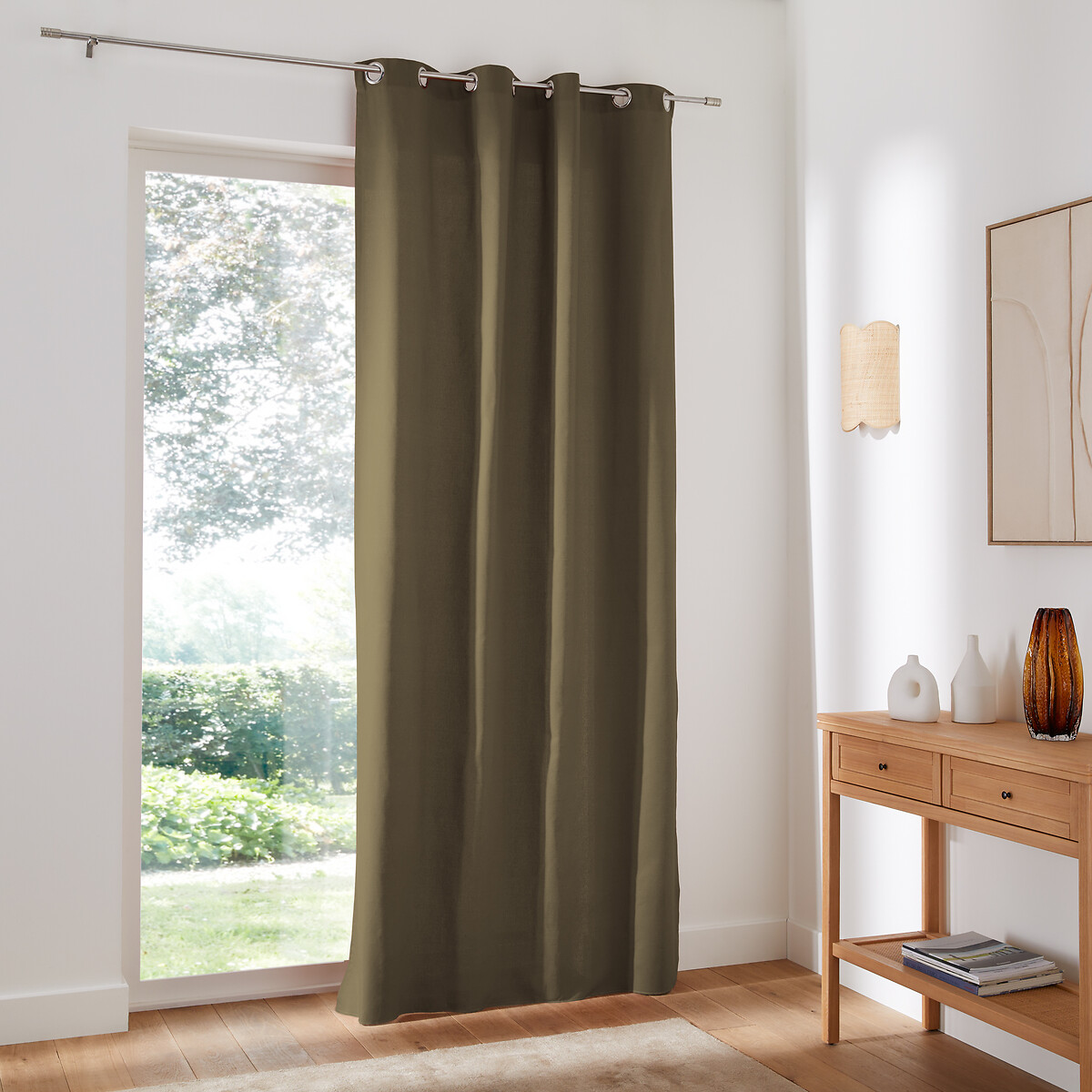 LA REDOUTE INTERIEURS<br>Cortina de algodão com ilhós Cenário