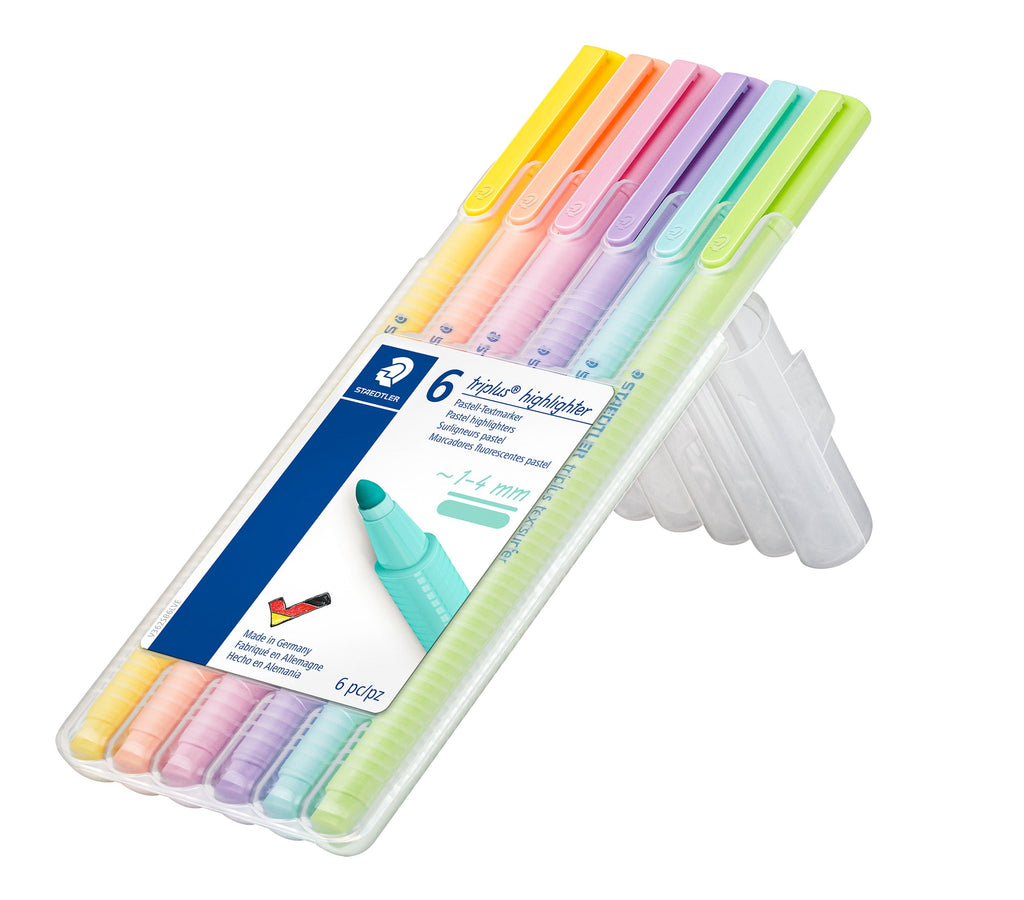 Marcadores Triplus Pastel 6 unidades Staedtler