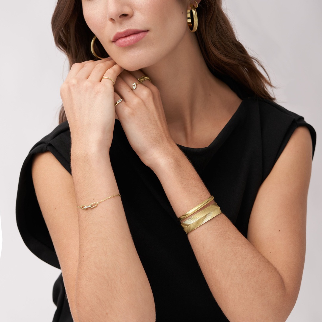 Fossil Armband Heritage D-Link Gold