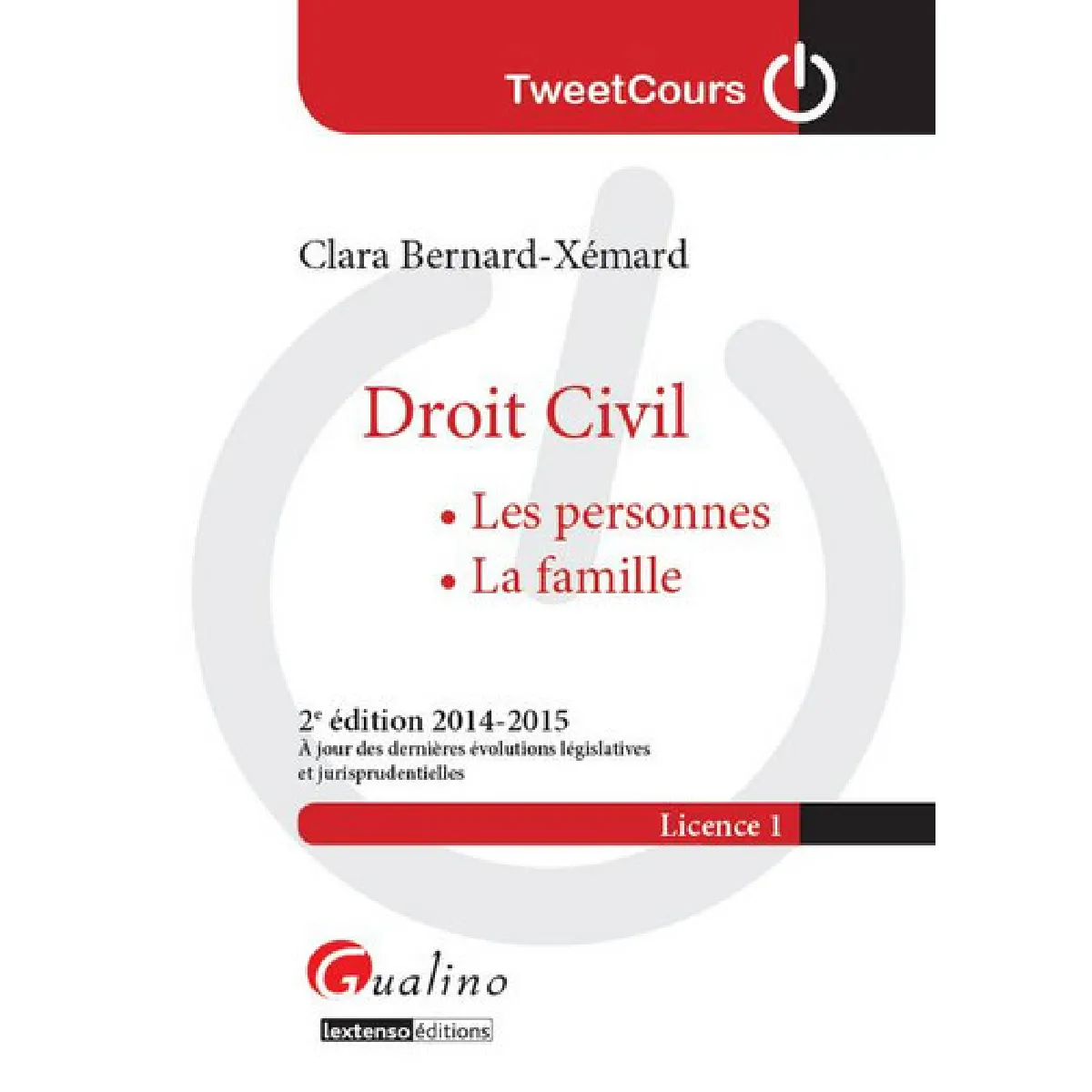 Droit civil : les personnes, la famille : licence 1 · Occasion