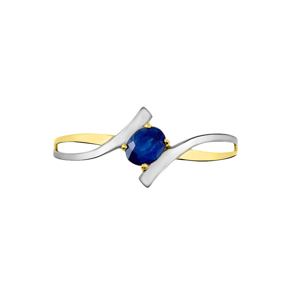 Bague Rosmunda Or Bicolore Saphir