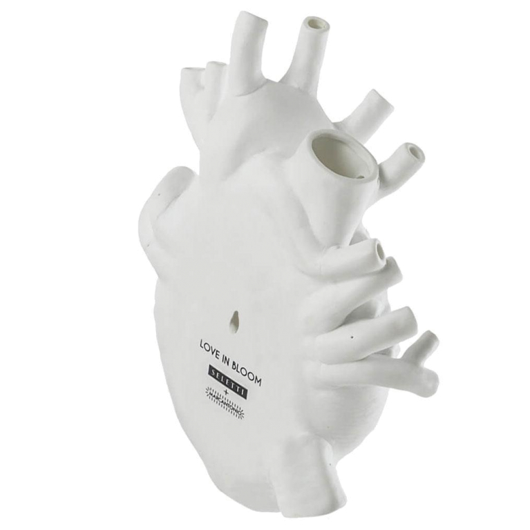 Seletti Love in Bloom Giant hart vaas wit