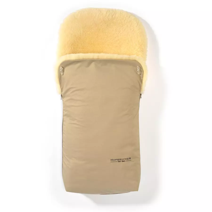 Hofbrucker Kinderwagen Lammfell Fußsack Putzi Hergestellt in Deutschland beige
