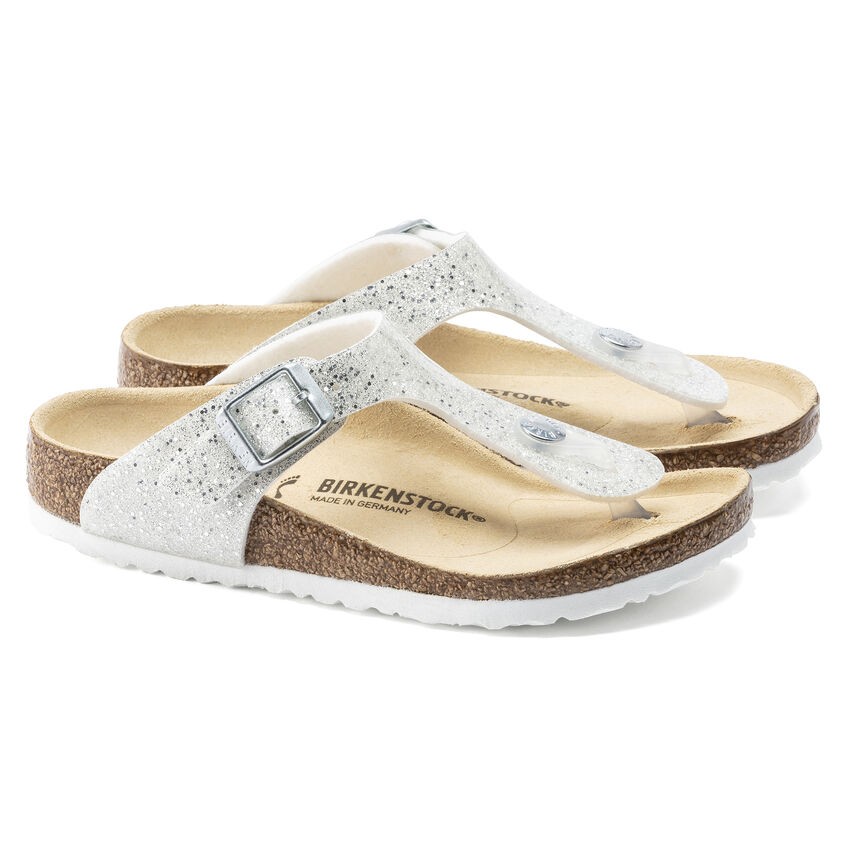 Birkenstock - GIZEH Børn Birko-Flor Smal - Cosmic Sparkle White