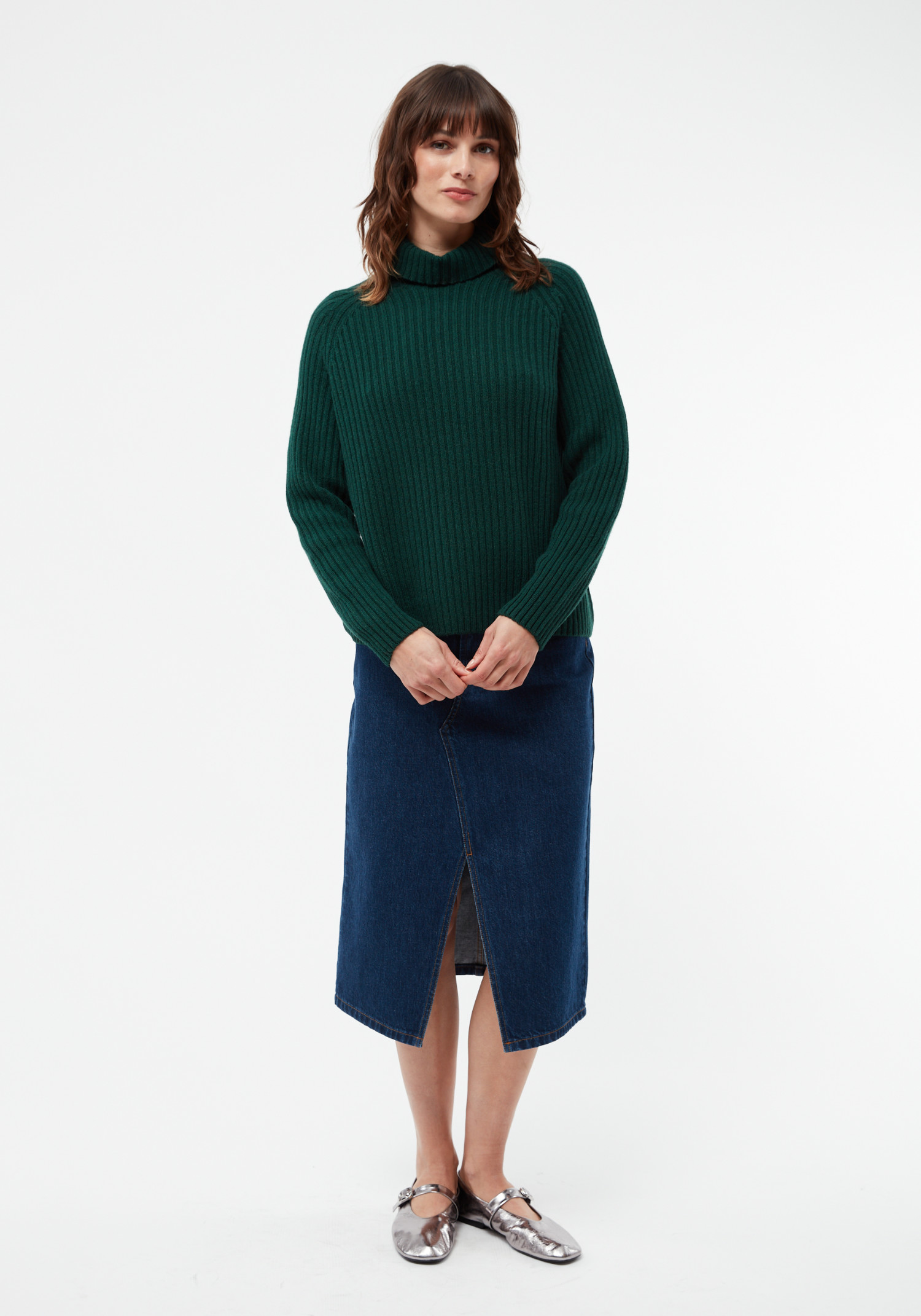 Givn Berlin Rollkragen-Strickpullover GBCassia Bottle Green