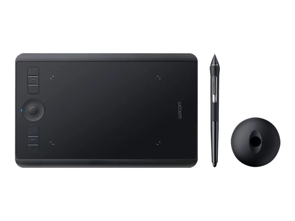 Wacom Intuos Pro Small - Digitizer - højre- og venstrehåndet - 16 x 10 cm - multi-touch - elektromagnetisk - 6 knapper - trådløs, kablet - Bluetooth, USB 2.0 - sort
