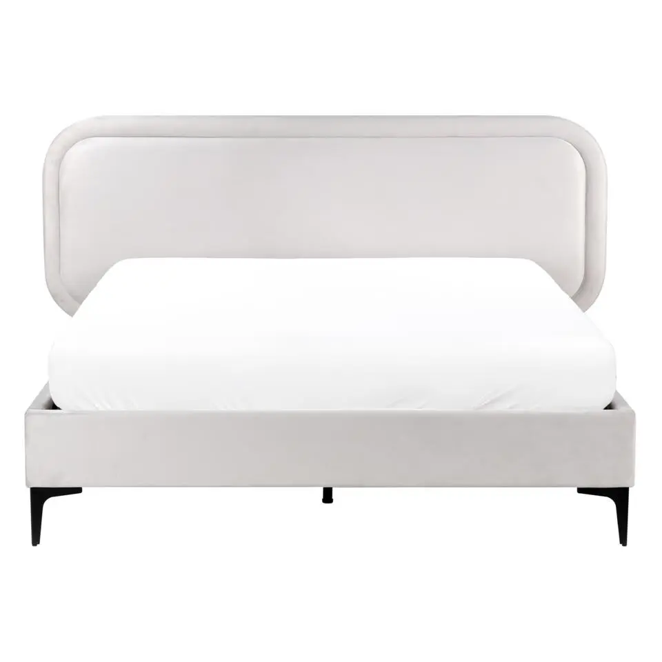 SUZETTE - Tweepersoonsbed - Lichtgrijs - 140 x 200 cm - Polyester