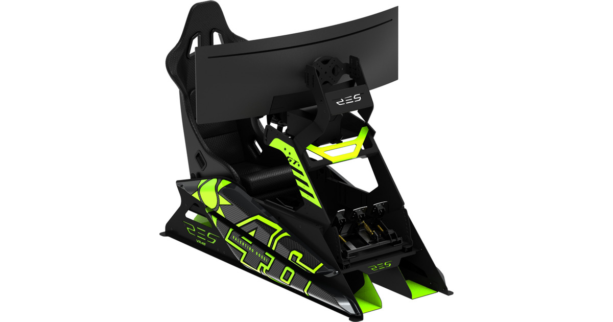 Res-TechGT Cockpit VR/46 Limited Edition racing simulator  (Zwart/neongroen)