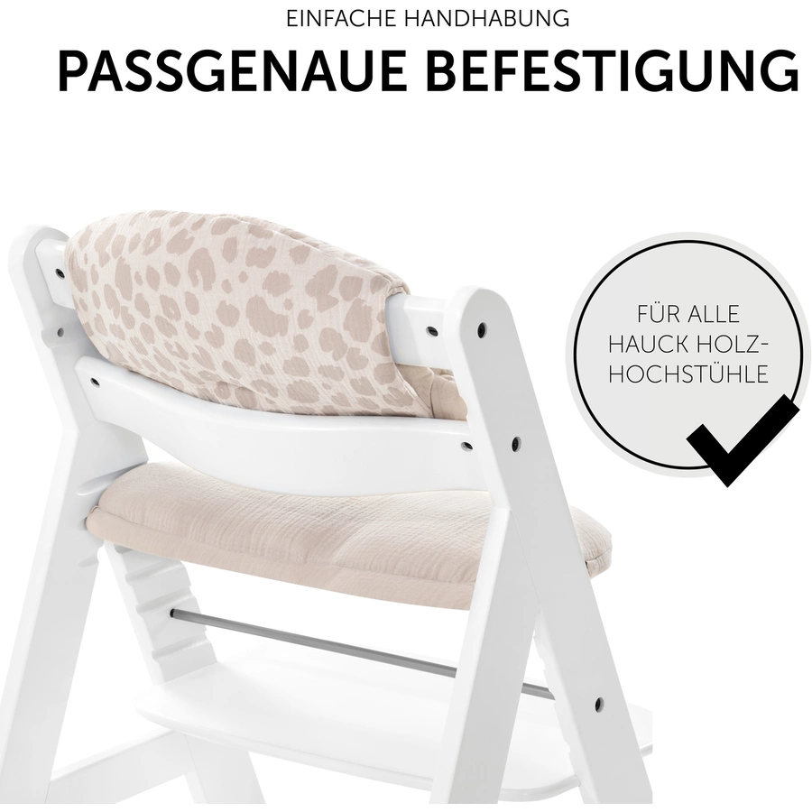 hauck Hochstuhlauflage Select Muslin Leo Natural