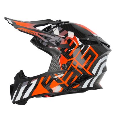 Casque cross Acerbis STEEL CARBON ECE 2206 2024 - Noir / Orange