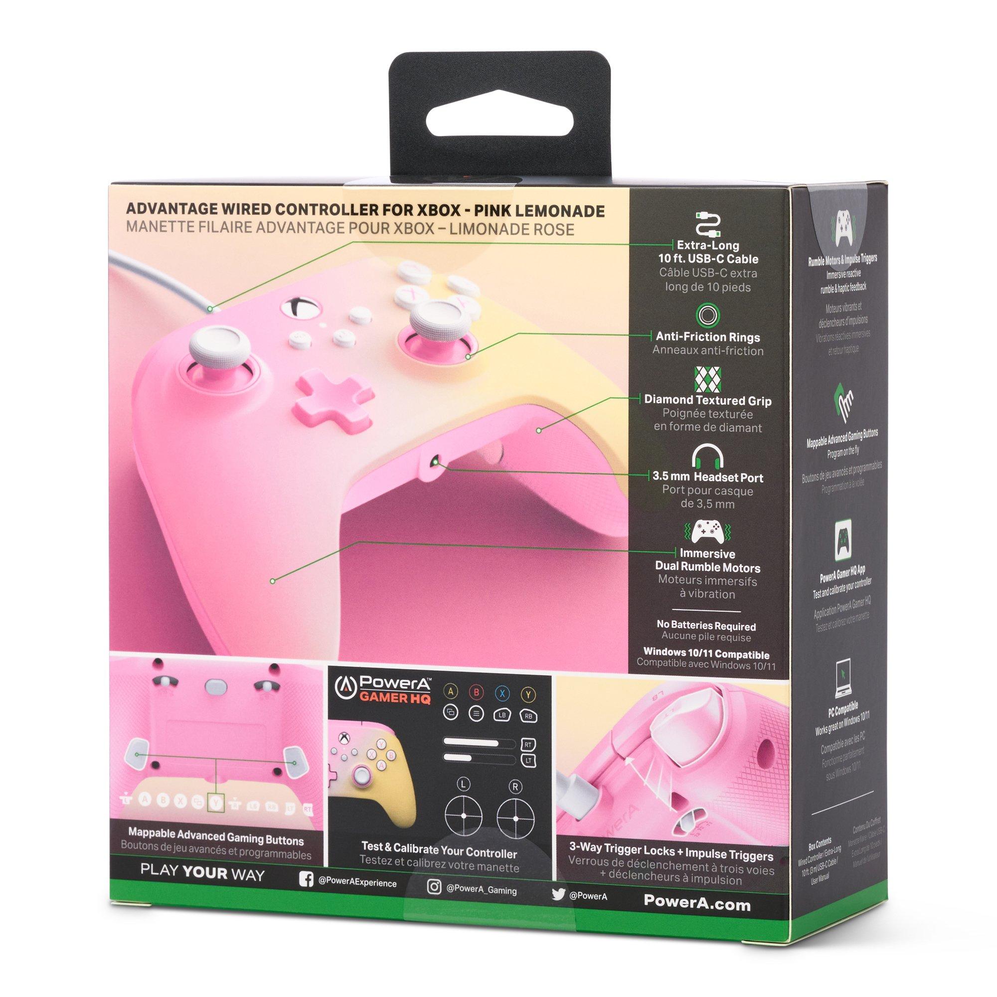 PowerA Advantage Wired Controller for Xbox Series X|S Pink Lemonade