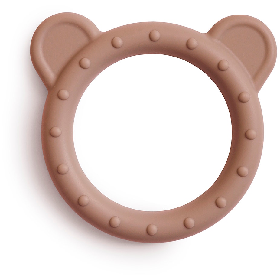 Mushie bijtring beertje beige