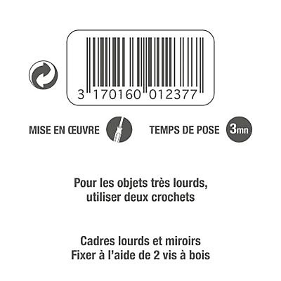 Lot de 2 anneaux de suspension avec vis à bois