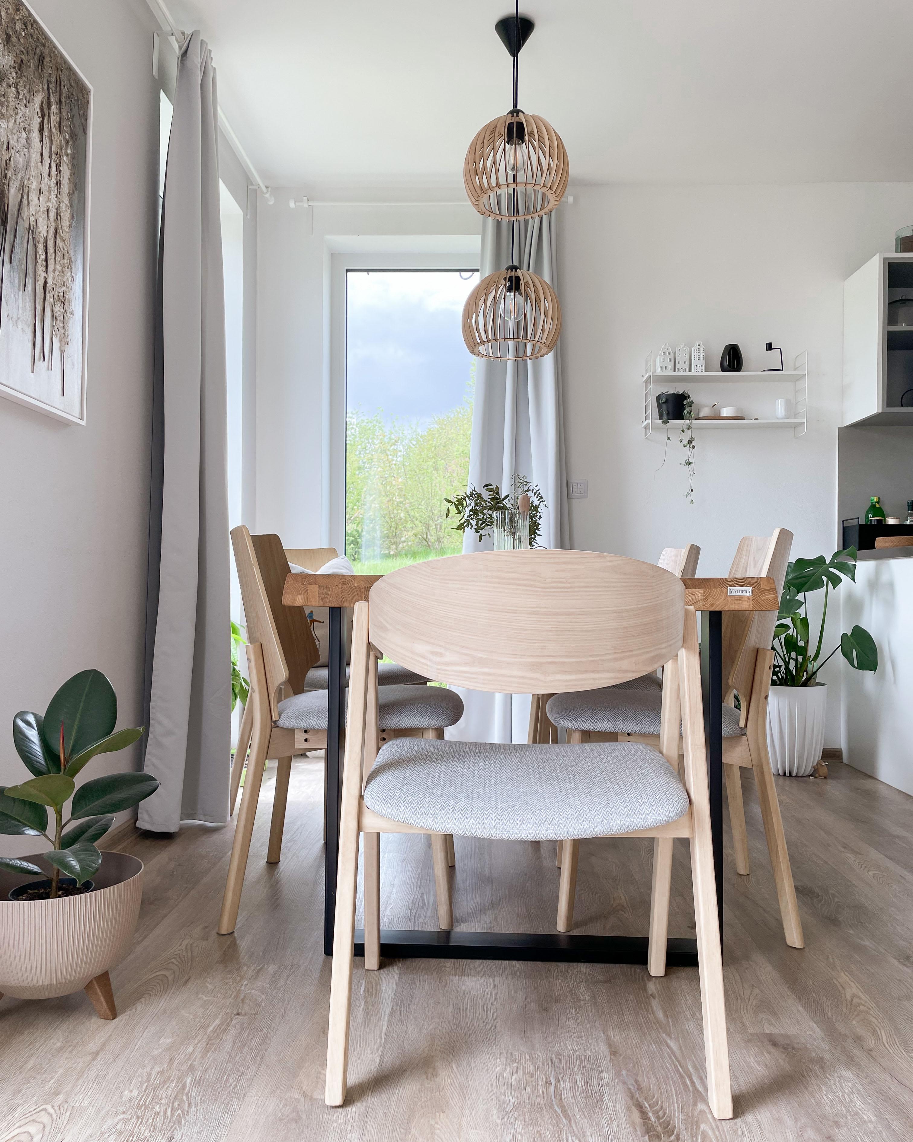 Set van 2 eetkamerstoelen YUBA Hout Lichtgrijs