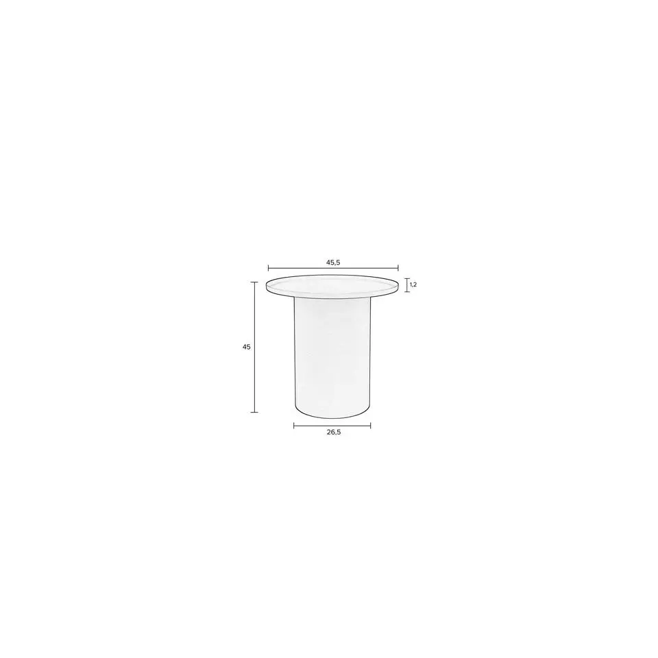 Housecraft Sverre Bijzettafel Rond Metaal 45,5x45,5 cm Groen
