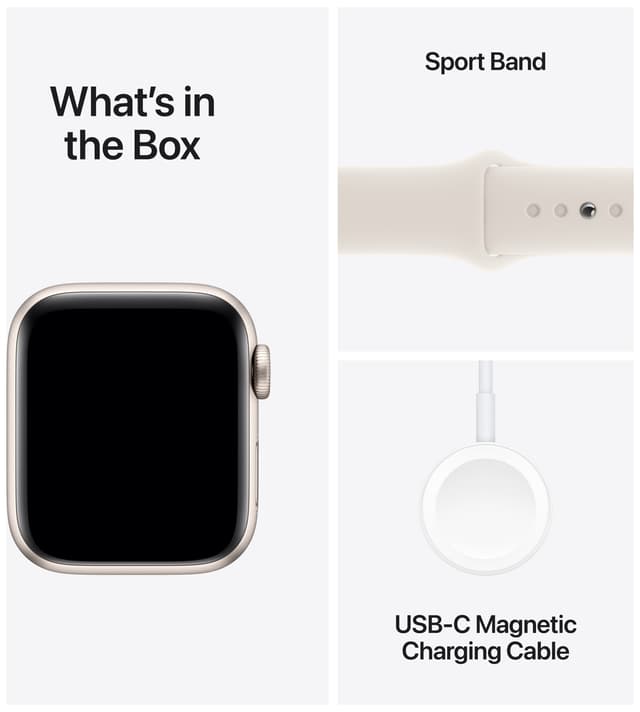 Apple Watch SE 2nd Gen 40mm GPS (Starlight Alu/Starlight sport band M/L)