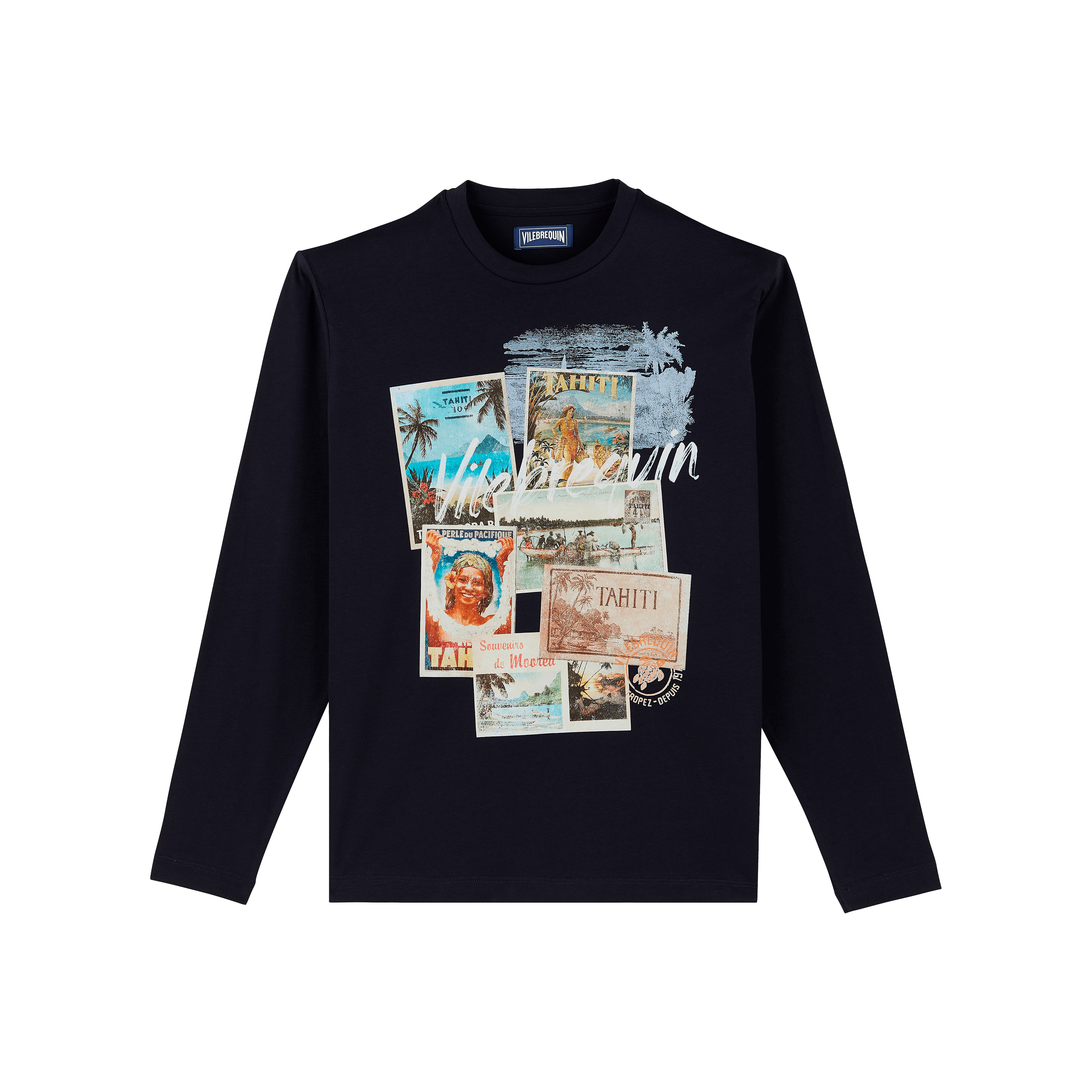 T-shirt Manches Longues en Coton Homme Vintage