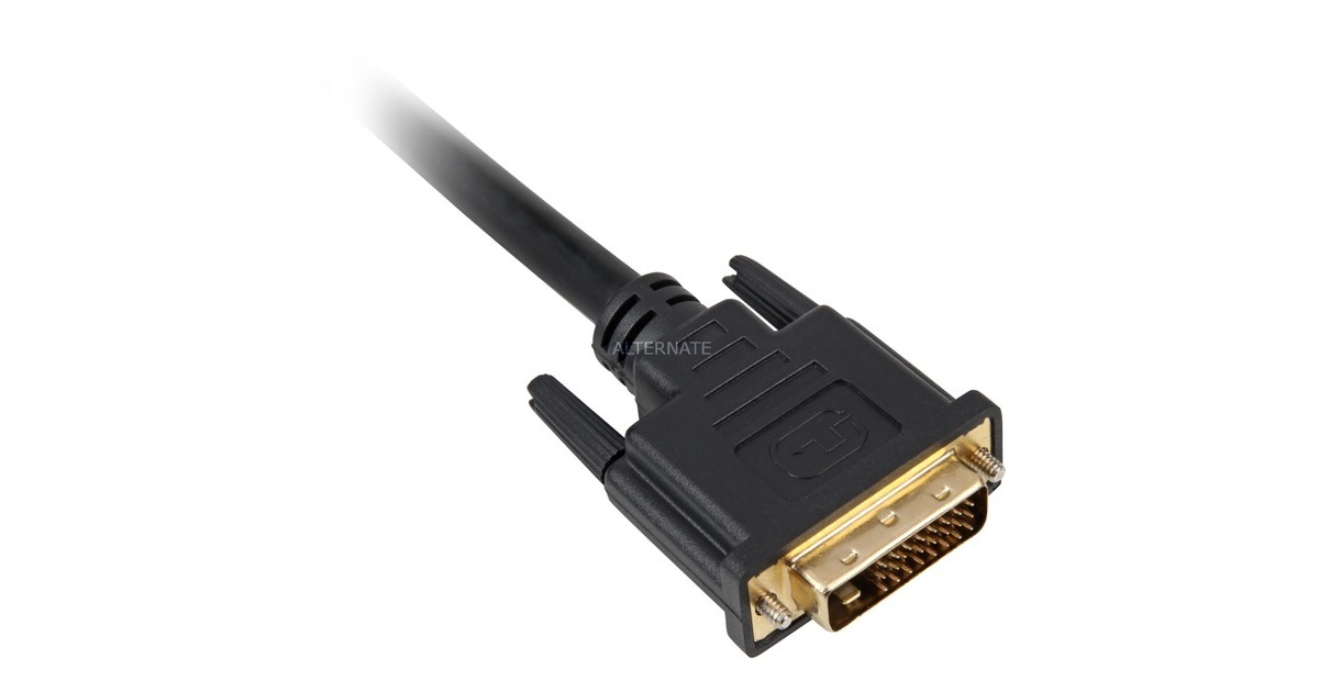 SharkoonDVI-D kabel  (Zwart, 1 meter)