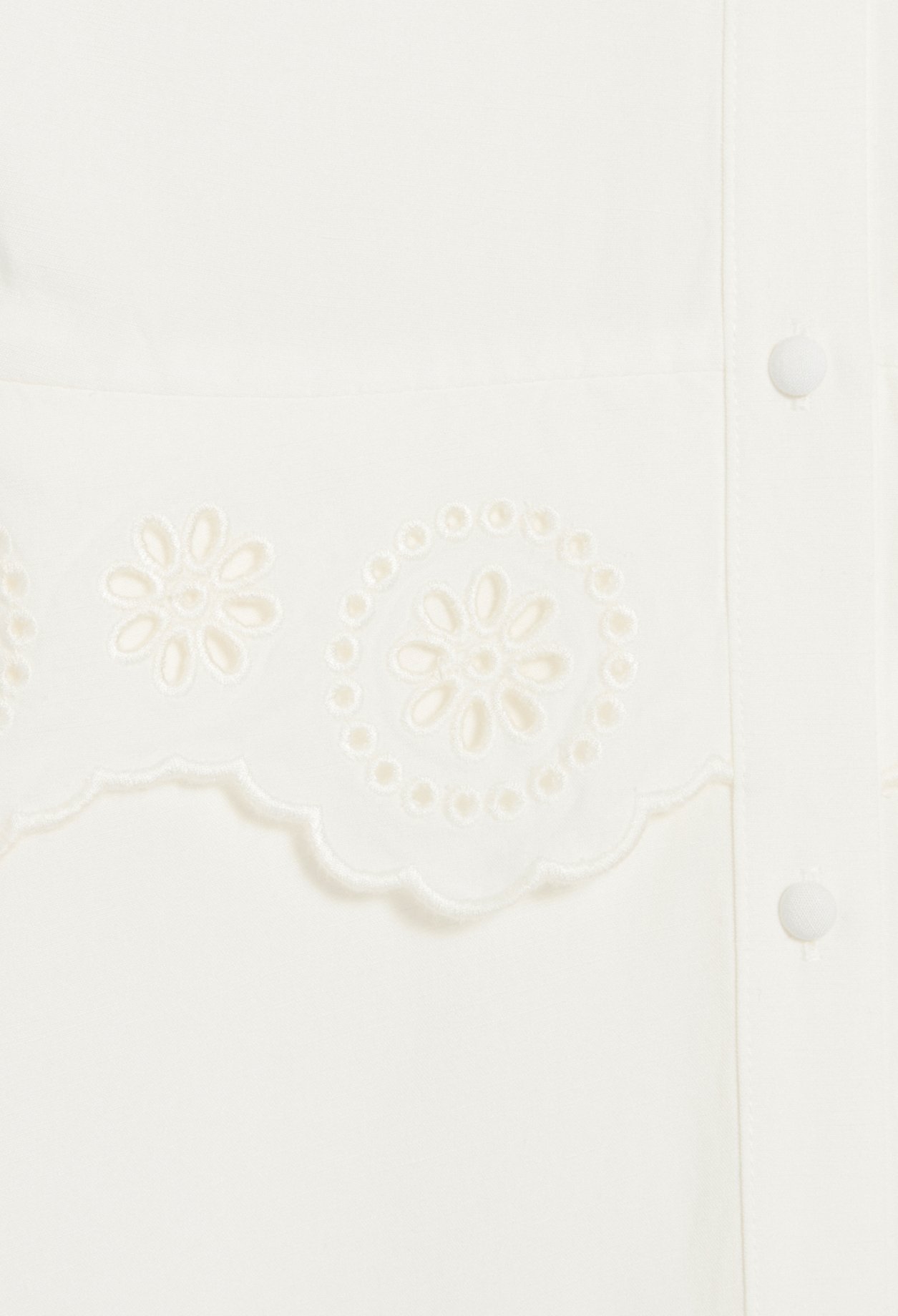 Robe longue broderie anglaise ecrue
