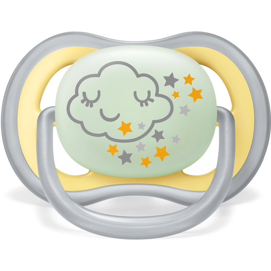 Philips Avent Schnuller ultra air SCF37601, 18m+ Neutral Nighttime, 4 Stück