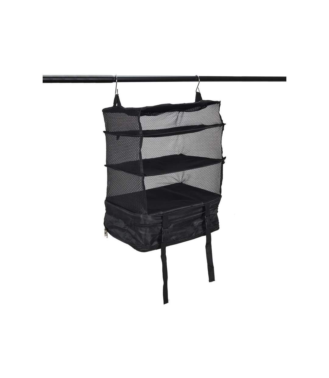 Paris Prix - Penderie De Voyage Filet pliable 57cm Noir