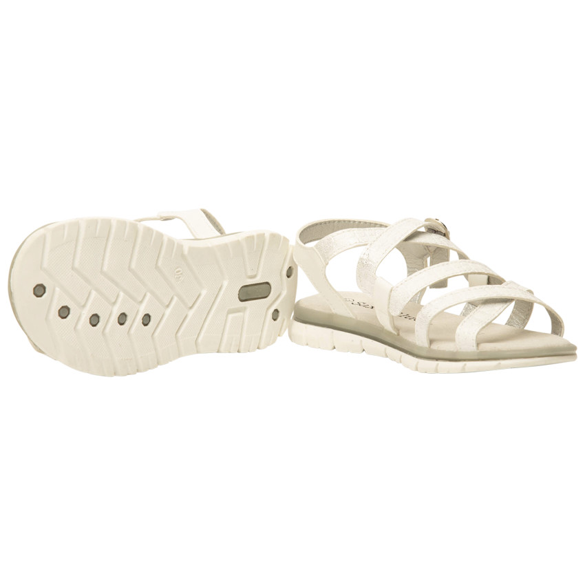 Sandales blanches à brides brillantes pour fille
