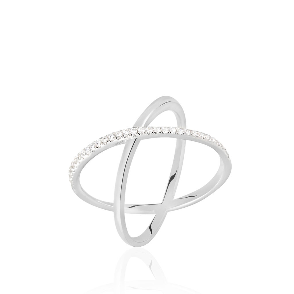 Bague Miya Argent Blanc Oxyde De Zirconium