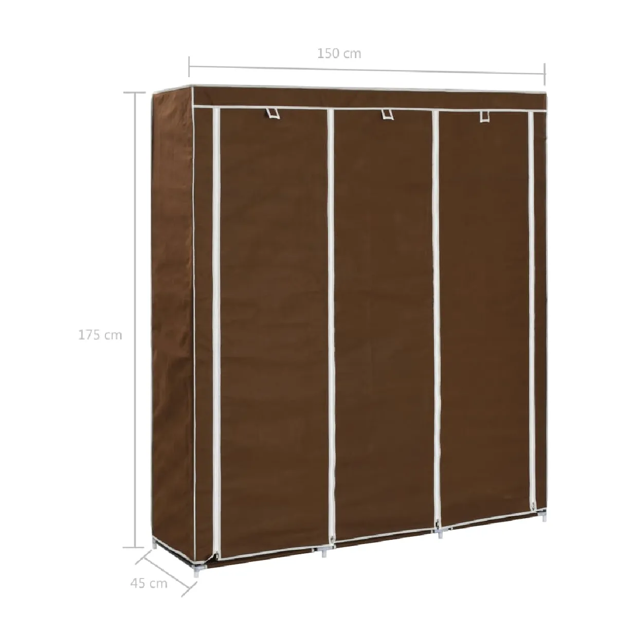 vidaXL Armoire avec compartiments et barres - Marron