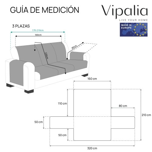 Capa de sofá Vipalia em bege e linho com estampa de losangos para animais de estimação.