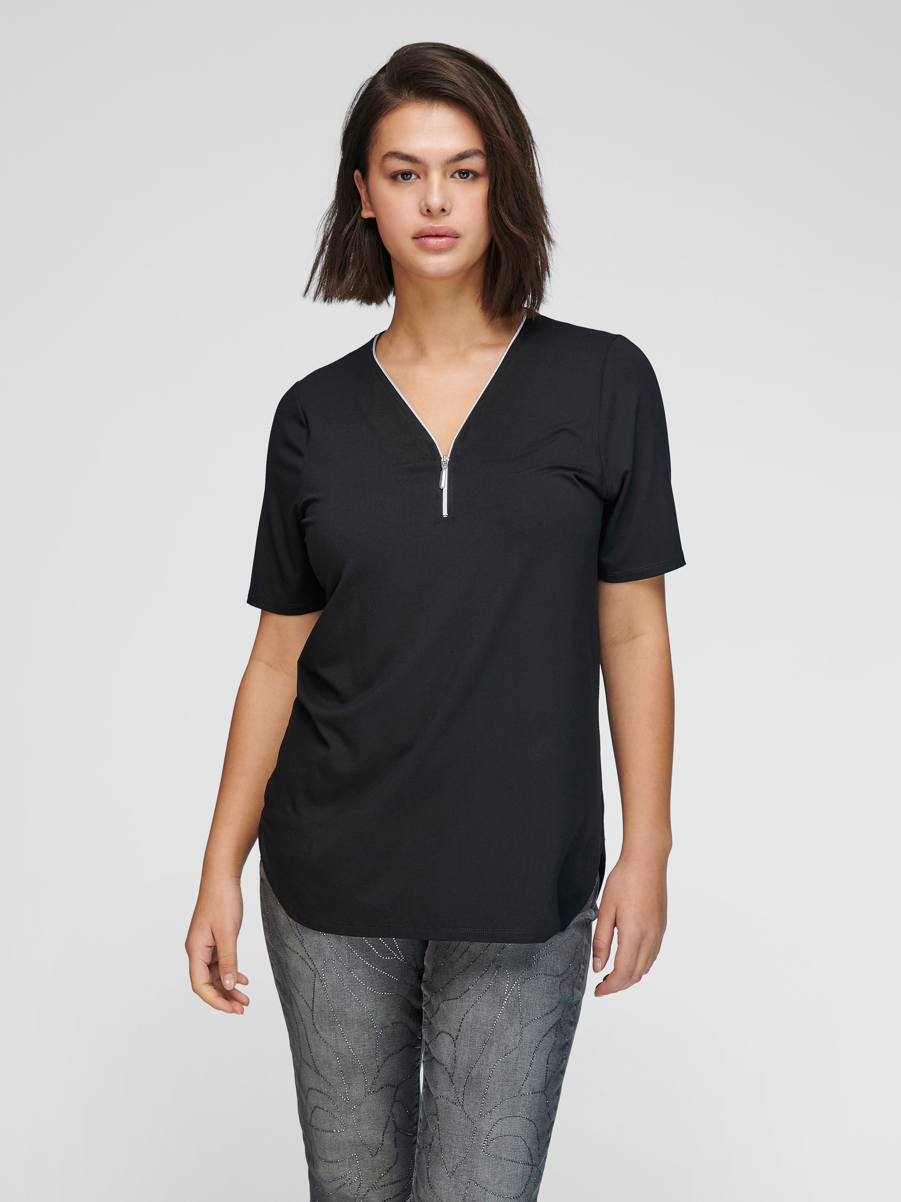 V-Shirt mit 1/2-Arm