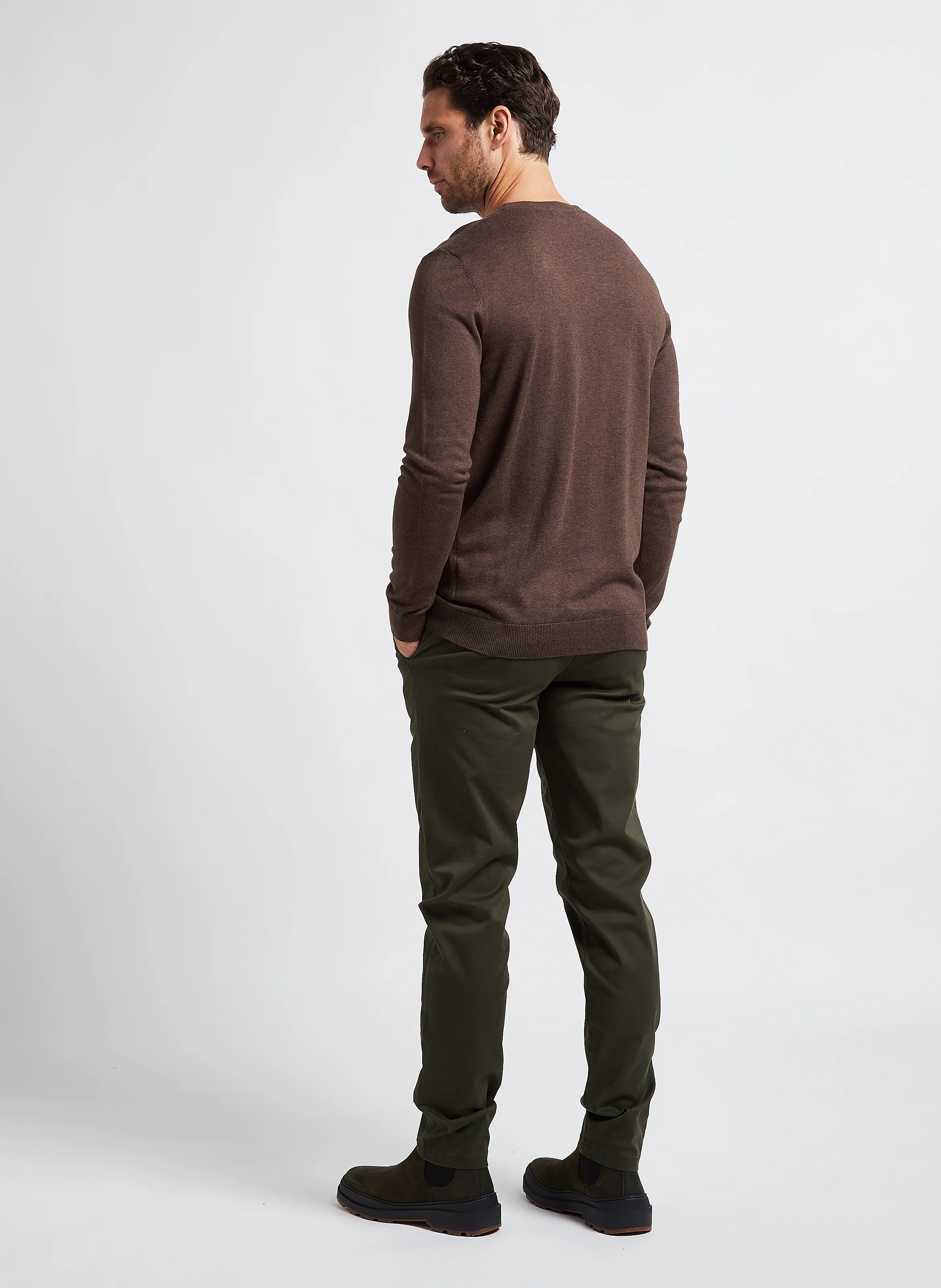 Chino slim en coton| Vert