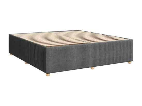 Sommier à lattes de lit avec matelas Gris foncé 180x200cm Tissu