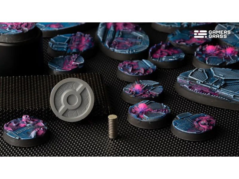 GamersGrass Base Alien Infestation round 25 mm (x10) Hochwertige Bases für den Miniaturenbau