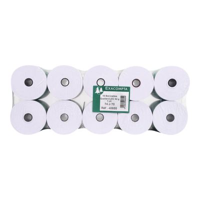 Exacompta - 10 Bobines offset - rouleaux calculatrices - 74 x 70 x 12 mm