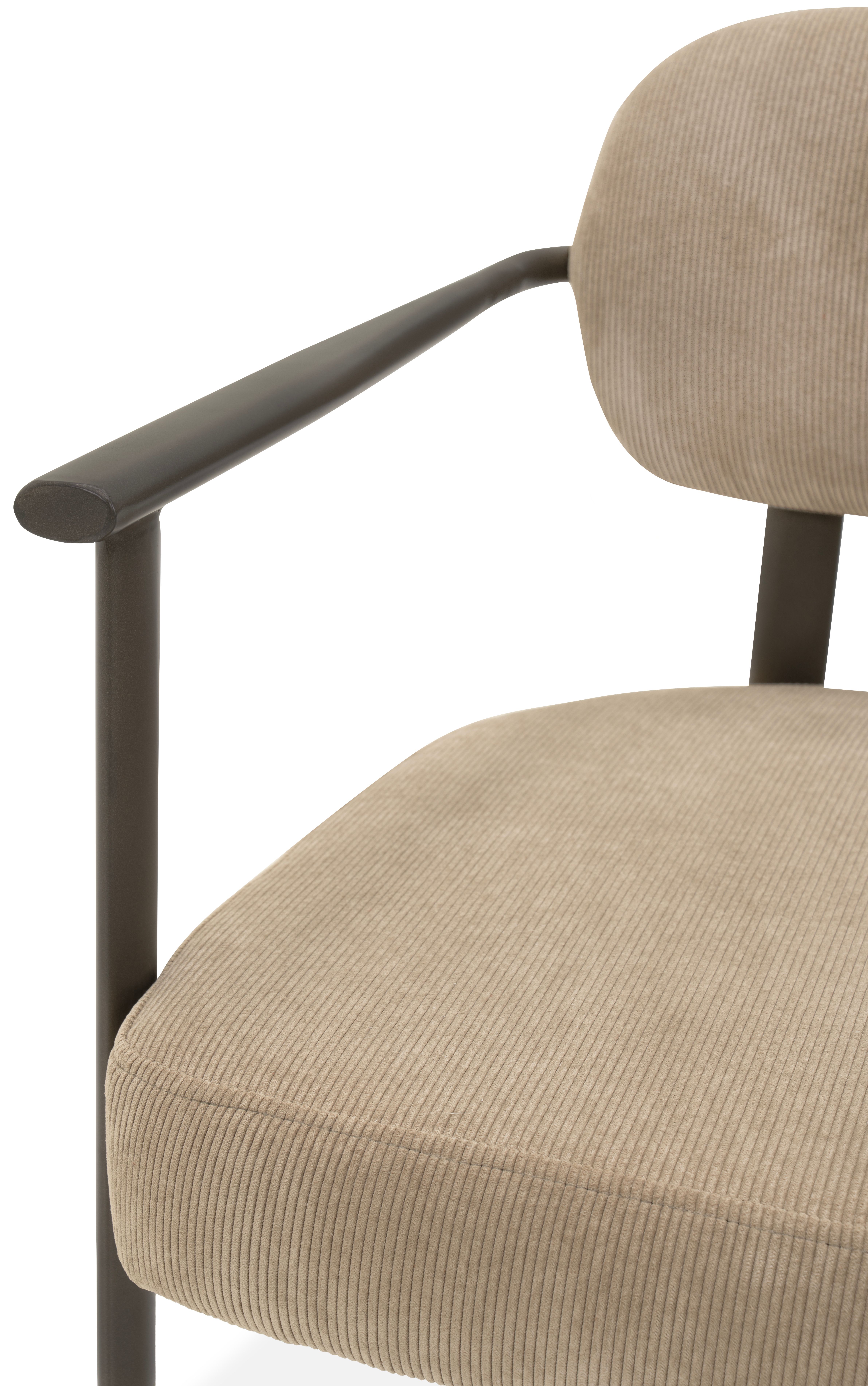 Fauteuil Wave Beige - Anodic Brown Indra B65 x D67 x H75 cm