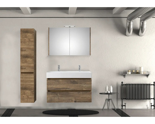 Pelipal Napoli, Cavallino, Milano hoge kast BxHxD 35 x 169 cm x 35 cm Frontkleur eiken ribbeck houtdecor HCT033533BGL36