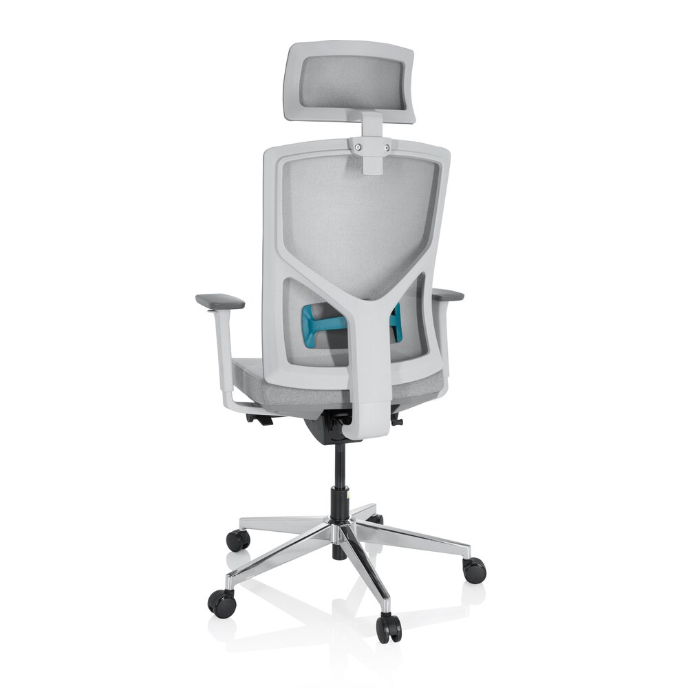 Profi Bürostuhl BRETON PRO W Stoff/Netzstoff mit Armlehnen (höhenverstellbar) hjh OFFICE
